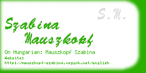 szabina mauszkopf business card